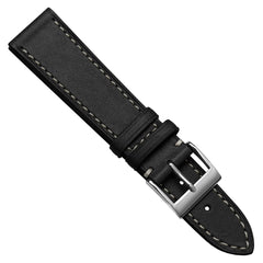 La Strap de Montre en Cuir de Cheval Flatte Thủ công Leuven Cavallo - Noir