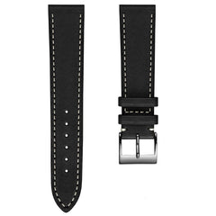 La Strap de Montre en Cuir de Cheval Flatte Thủ công Leuven Cavallo - Noir
