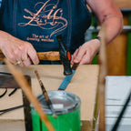 Foulard à semelle Plate en nubuck et cuir fait main - Bracelet de montre noir