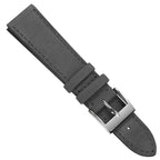 Dây đeo đồng hồ bằng da nubuck phẳng, làm thủ công hiệu Mozet - Màu xám