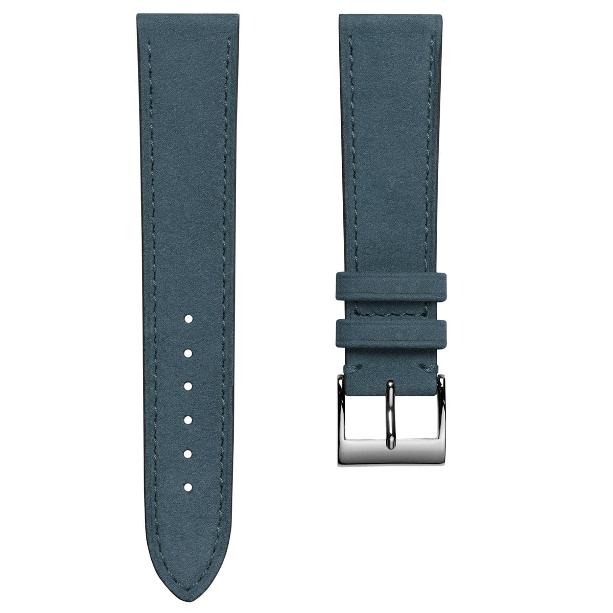 Vòng tay Montre en Cuir Nubuck Plat Mozet Fait Main - Bleu Jean