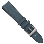 Vòng tay Montre en Cuir Nubuck Plat Mozet Fait Main - Bleu Jean