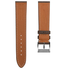 Dây đeo đồng hồ da nubuck phẳng thủ công Mozet - Màu nâu xám