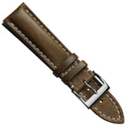 Vòng tay en cuir épais et rembourré pour montre Ostend - Cavallo Marron élégance et confort