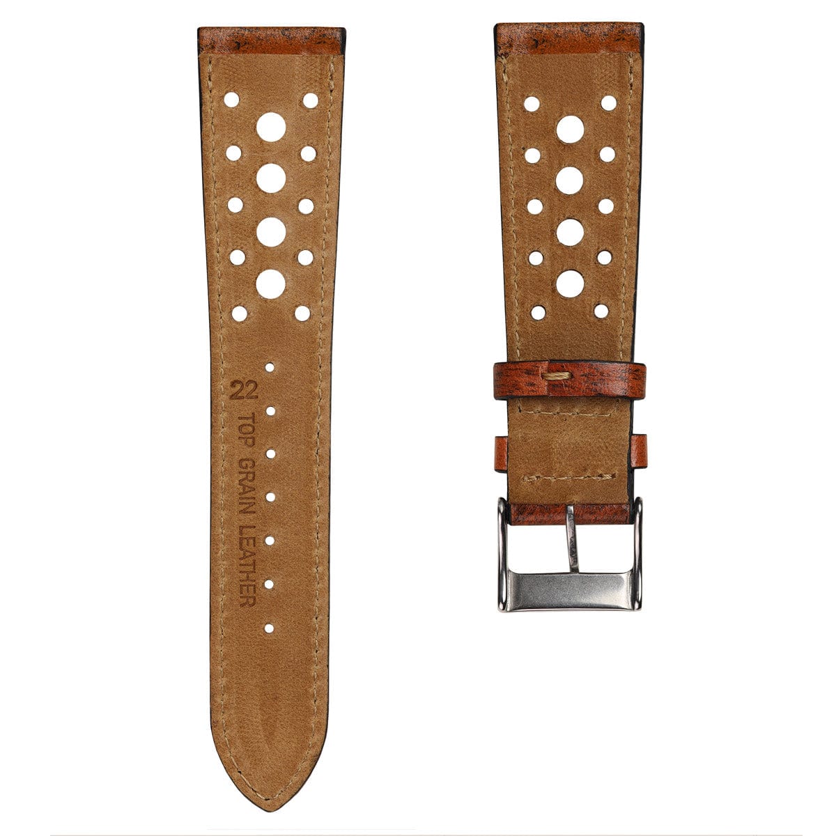 Dây đồng hồ – da thật – Nâu