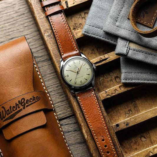 Dây đeo đồng hồ da thật Radstock Vintage - Màu nâu nhạt