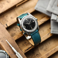Dây đeo đồng hồ da thật Radstock Vintage - Màu ngọc lam cổ điển