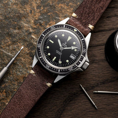 Dây đeo đồng hồ bằng da Ý thủ công đơn giản - Màu nâu sô cô la