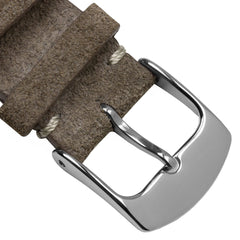 Dây đeo đồng hồ Stanway Vintage V-Stitch Conceria Opera bằng da lộn - Màu nâu