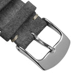 Dây đeo đồng hồ Stanway Vintage V-Stitch Conceria Opera bằng da lộn - Màu xám
