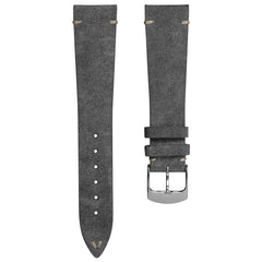 Dây đeo đồng hồ Stanway Vintage V-Stitch Conceria Opera bằng da lộn - Màu xám