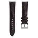 Bracelet de Montre en Cuir Fait Main avec Pattes d'Oie de Durbuy - Marron Mat Élégant