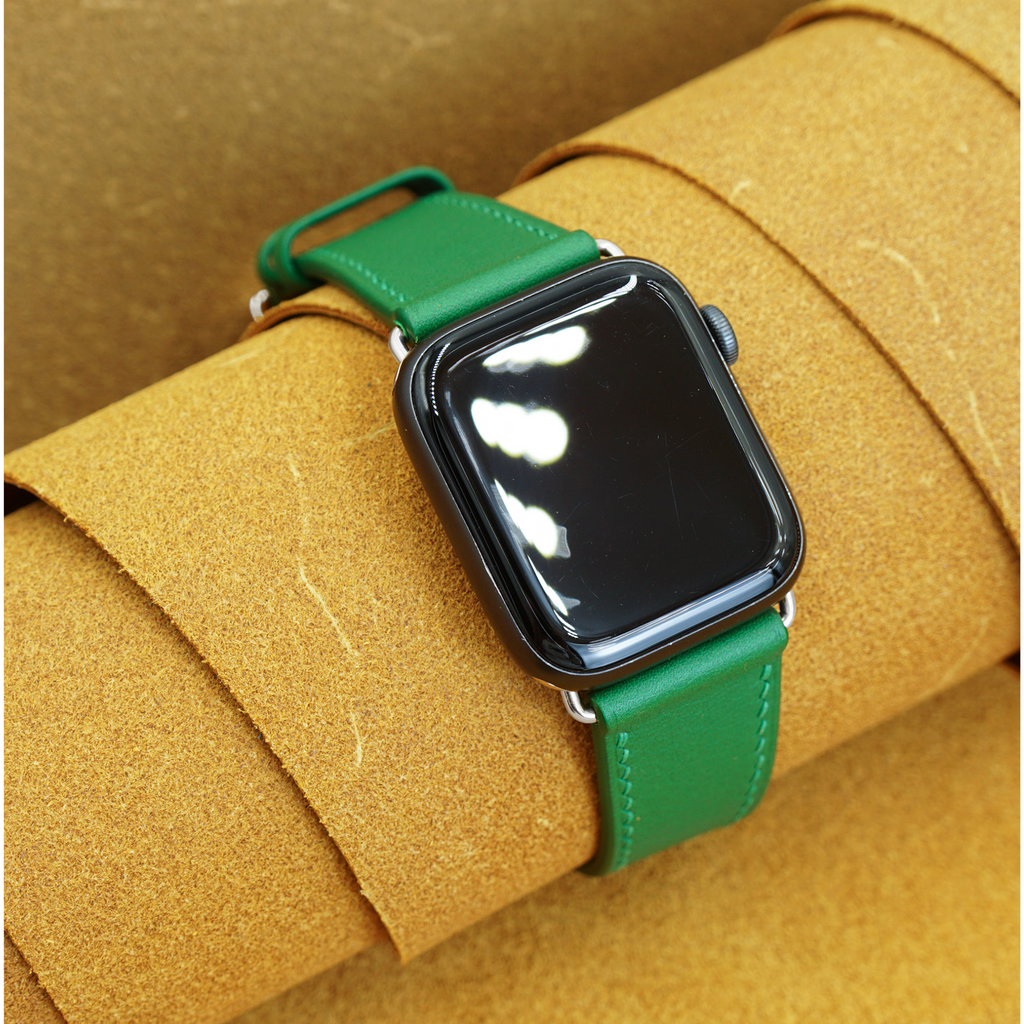 Dây đeo đồng hồ Swift bằng da dành cho Apple Watch và đồng hồ cơ - Màu xanh lá cây SW2225 